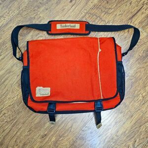Timberland Laptop Crossbody Messenger Bag Orange Black